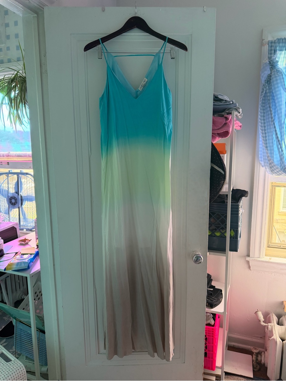 She + Sky Turquoise ombré  Dress S